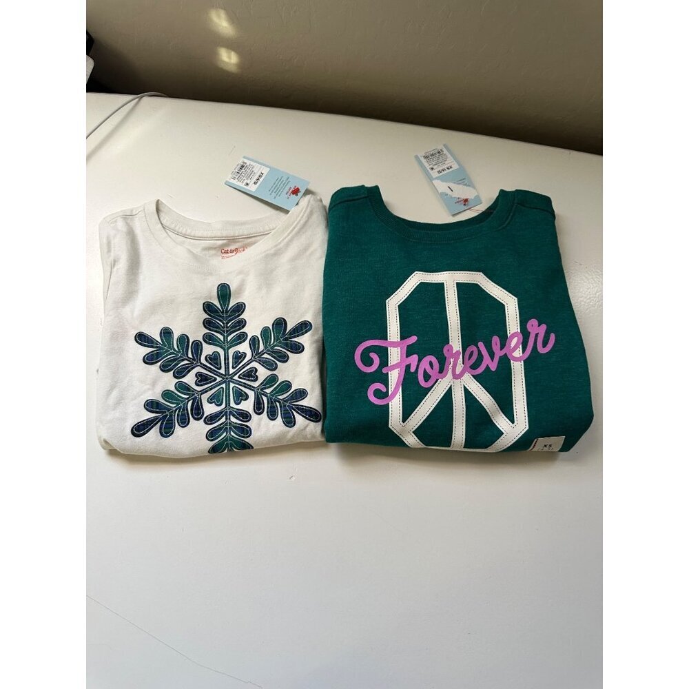 Cat & Jack Little Girls Long Sleeve and Pullover Sweatshirt size XS (4/5)